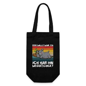 Der Wille War Da Ich Hab Ihn Weggeschickt - Geschenkbeutel für Flaschen - Schwarz - Vorne