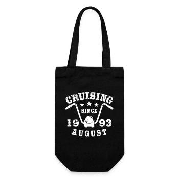 Cruising Biker Geburtstag August 1993 Motorrad - Geschenkbeutel für Flaschen - Schwarz - Vorne