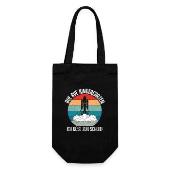Bye Bye Kindergarten I'm Jetting To School - Gift Bag for Bottles - black - Front