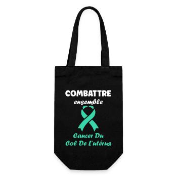 Sensibilisation au cancer du col de l'utérus - Sac à bouteille - noir - Devant