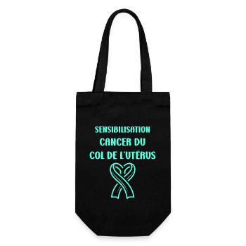 Sensibilisation au cancer du col de l'utérus - Sac à bouteille - noir - Devant