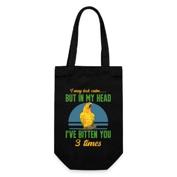 Parakeet Parrot Parakeet Bird - Gift Bag for Bottles - black - Front