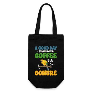 Perruche Perroquet Perruche Oiseau - Sac à bouteille - noir - Devant