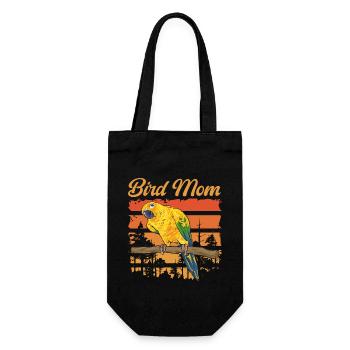 Perruche Perroquet Perruche Oiseau - Sac à bouteille - noir - Devant