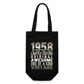 Limited Edition Since 1958 Birthday Vintage 1958 - Gift Bag for Bottles - black - Front