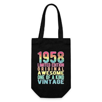 Limited Edition Since 1958 Birthday Vintage 1958 - Gift Bag for Bottles - black - Front