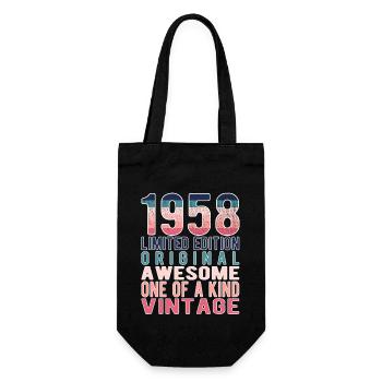 Limited Edition Since 1958 Birthday Vintage 1958 - Gift Bag for Bottles - black - Front