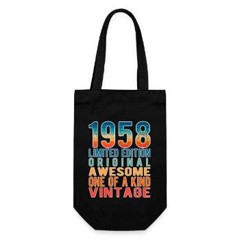 Limited Edition Since 1958 Birthday Vintage 1958 - Gift Bag for Bottles - black - Front