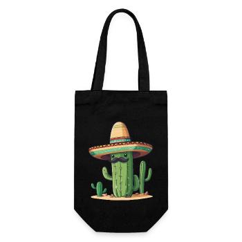 Cactus Fiesta Funny Mexican Holiday - Gift Bag for Bottles - black - Front