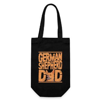 German Shepherd Dad Puppy Breeder Dog Owner - Geschenkbeutel für Flaschen - Schwarz - Vorne