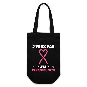 Sensibilisation cancer du sein - Sac à bouteille - noir - Devant