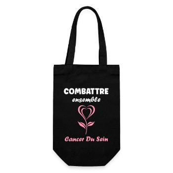 Sensibilisation cancer du sein - Sac à bouteille - noir - Devant
