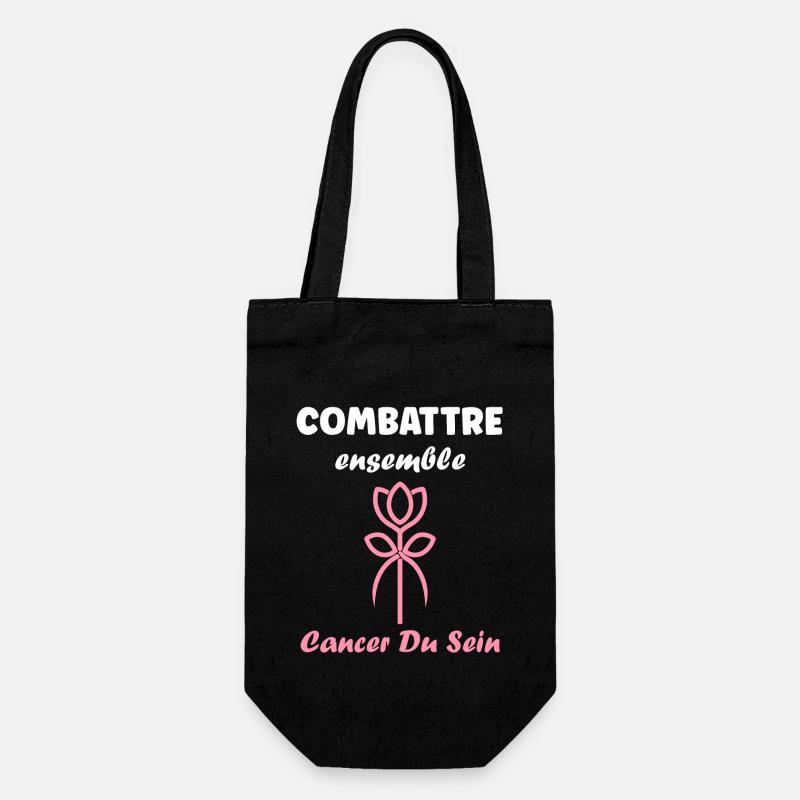 Sensibilisation cancer du sein - Sac à bouteille - noir