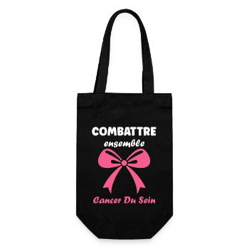 Sensibilisation cancer du sein - Sac à bouteille - noir - Devant