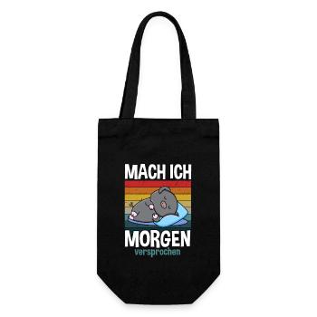 Mach Ich MorgenVersprochen - Geschenkbeutel für Flaschen - Schwarz - Vorne