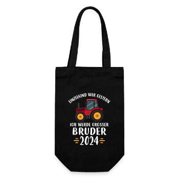 Großer Bruder 2024 - Geschenkbeutel für Flaschen - Schwarz - Vorne