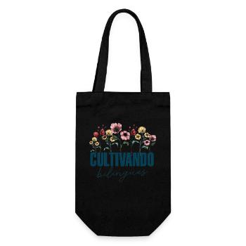 Cultivando Bilingües Spanish Teacher - Gift Bag for Bottles - black - Front