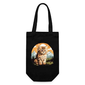 Siberian Cat Sibirische Katze - Gift Bag for Bottles - black - Front