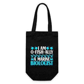 Meeresbiologie Meeresbiologe - Geschenkbeutel für Flaschen - Schwarz - Vorne