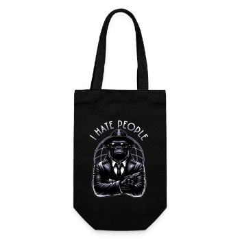 Je déteste les gens - Sac à bouteille - noir - Devant