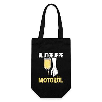 Blutgruppe Motoröl - Geschenkbeutel für Flaschen - Schwarz - Vorne