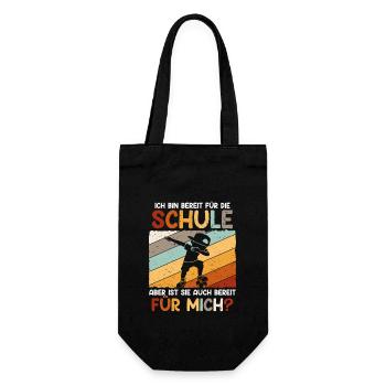 Je suis prêt pour l’école - Sac à bouteille - noir - Devant