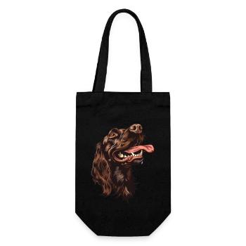 Épagneul Boykin | Illustration de dessin animé - Sac à bouteille - noir - Devant