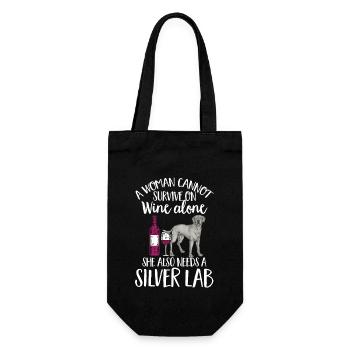 Silver Labrador Retriever Silver Lab - Sac à bouteille - noir - Devant