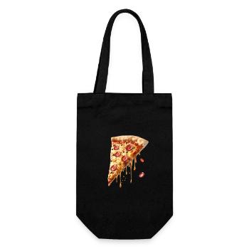 Leckere Pizza Salami Für Dich - Geschenkbeutel für Flaschen - Schwarz - Vorne
