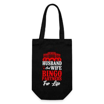 Joueur de bingo Mari Femme Mariage - Sac à bouteille - noir - Devant