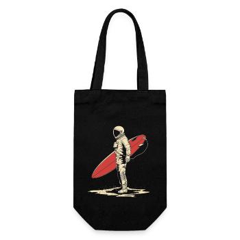 Surfer Astronaut Gift Vintage Surfing - Gift Bag for Bottles - black - Front