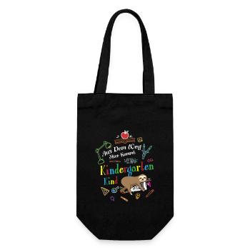 Out of the way: Here comes a kindergartner - Gift Bag for Bottles - black - Front