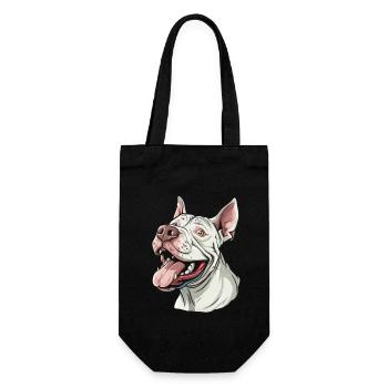 Dogo Argentino | Cartoon Artwork - Gift Bag for Bottles - black - Front