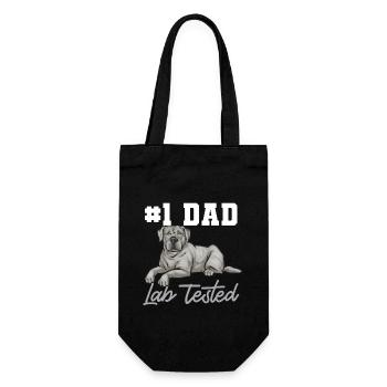 Silberner Labrador Retriever Silberner Lab - Geschenkbeutel für Flaschen - Schwarz - Vorne