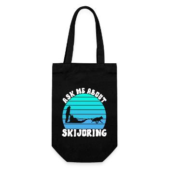 Sledding Sled Dogs - Gift Bag for Bottles - black - Front
