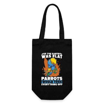 Perroquet Si La Terre Était Plate Aime Le Gris Africain - Sac à bouteille - noir - Devant