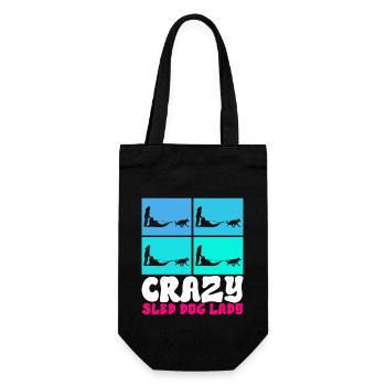 Sledding Sled dogs - Gift Bag for Bottles - black - Front