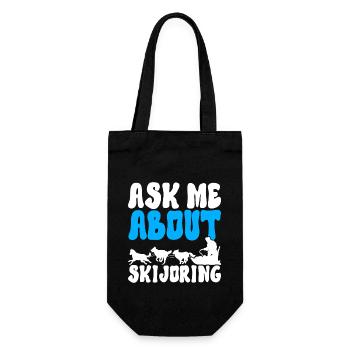 Sledding Sled dogs - Gift Bag for Bottles - black - Front