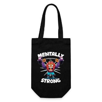 Mentally strong - well-being - Gift Bag for Bottles - black - Front