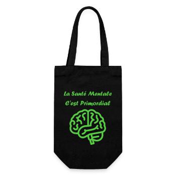 sensibilisation santé mentale - Sac à bouteille - noir - Devant