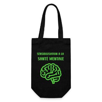 sensibilisation santé mentale - Sac à bouteille - noir - Devant