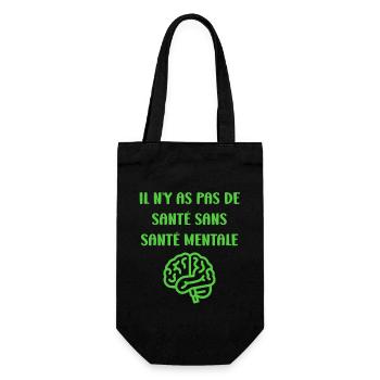 sensibilisation santé mentale - Sac à bouteille - noir - Devant