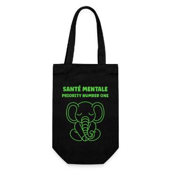 sensibilisation santé mentale - Sac à bouteille - noir - Devant