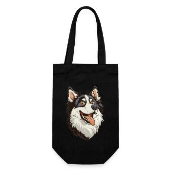 Chien du Groenland | Chien du Groenland | Illustration de dessin animé - Sac à bouteille - noir - Devant