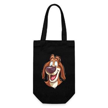 Harrier | Cartoon Artwork - Gift Bag for Bottles - black - Front