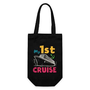 My First Cruise Family Vacation - Fun - Gift Bag for Bottles - black - Front