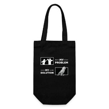 Amoureux des perroquets Mon problème Ma solution Pictogramme Papa - Sac à bouteille - noir - Devant