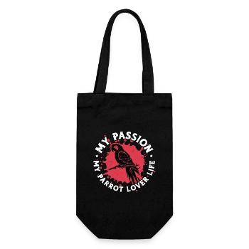 Parrot Lover My Passion My Parrot Lover Bird Owner - Geschenkbeutel für Flaschen - Schwarz - Vorne