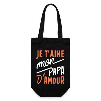 Belle idée cadeau fete des pères anniversaire papa - Sac à bouteille - noir - Devant
