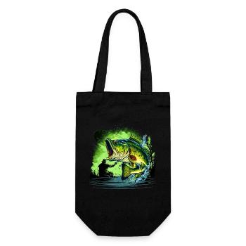Bass Fish - Gift Bag for Bottles - black - Front
